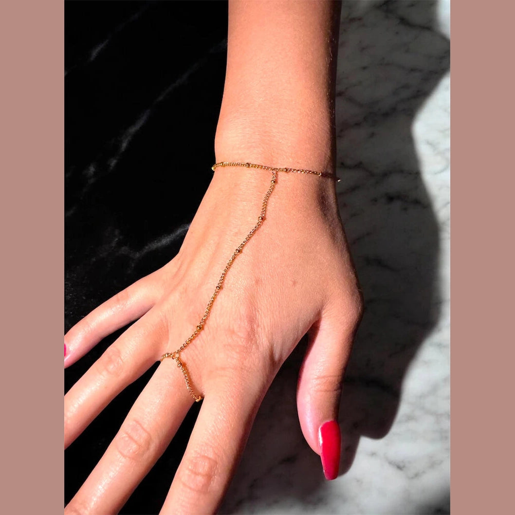 Hand Chain Bracelet with Finger Loop